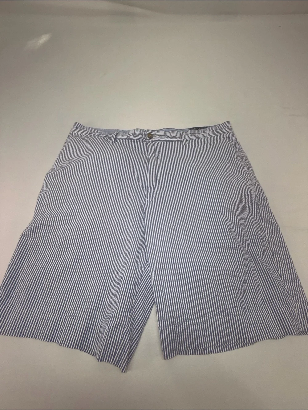 Polo Ralph Lauren Men’s Seersucker blue white shorts stretch classic fit 34